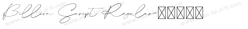 Billion Script Regular字体转换